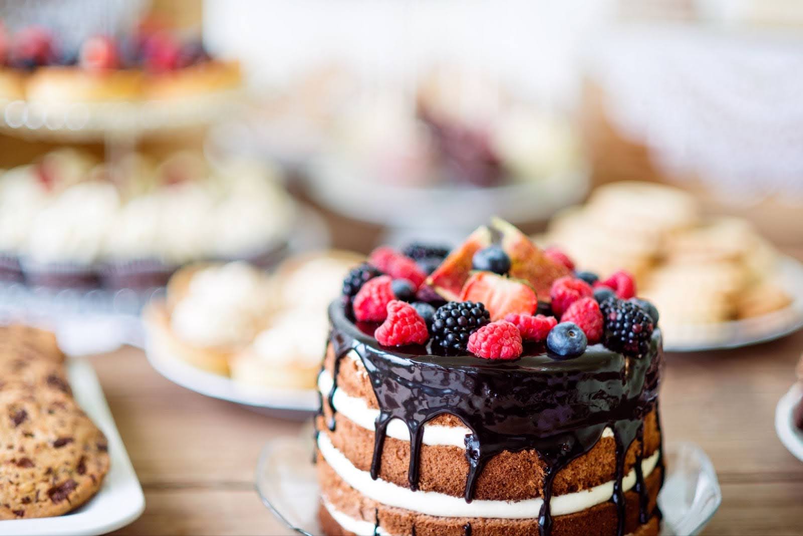 Mother's Day Cake - Table Full Of Pastry