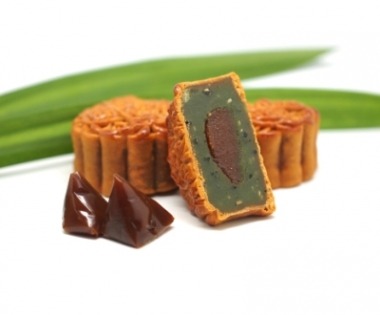 pandan jade with coconut dodol mooncake