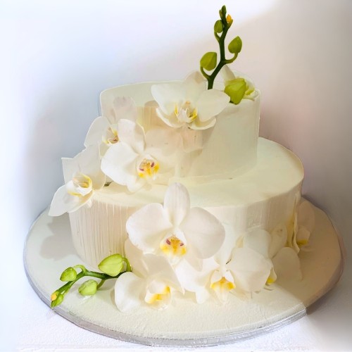 Cake Size - Fresh Flower White Elegance