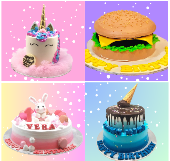 colourful birthday cake design