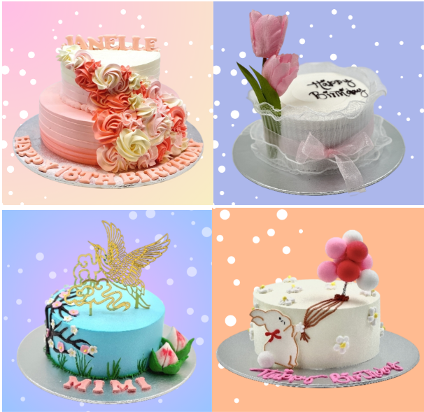 floral birthday cake designs
