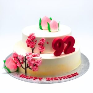 Unique Birthday Cake Ideas from The Pine Garden: Winning Streak: Blossom Tree and Shou Taos Two Tiers