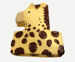a 3d 1-shape giraffe cake