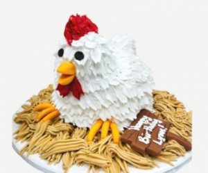 a 3d chicken hen cake