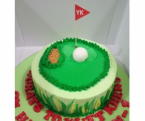a 3d golfing cake