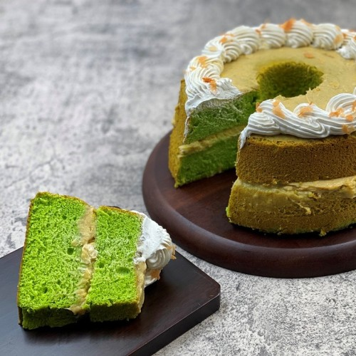 a green durian cake