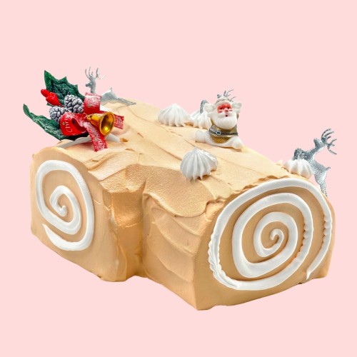 a lychee martini log cake