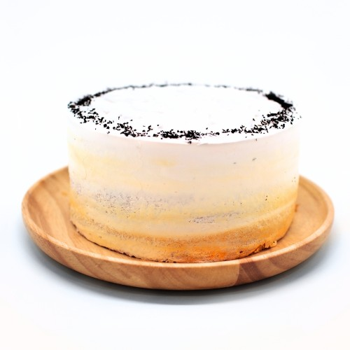 a sweet peach earl grey cake